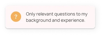 Only relevant question to my background and experience - Candidate Veloxhire